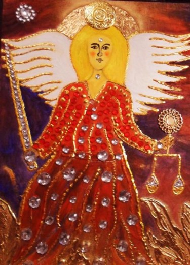 Painting titled "Arcangel Miguel" by Georg Kiehn, Original Artwork