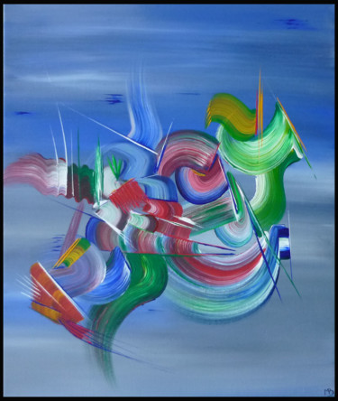 Peinture abstraite CHIMERE Painting titled "Peinture abstraite…" by Martine Belfodil, Original Artwork, Acrylic