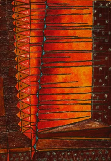 Painting titled "Confutatis" by Jose Carlos Sarmento, Original Artwork, Oil