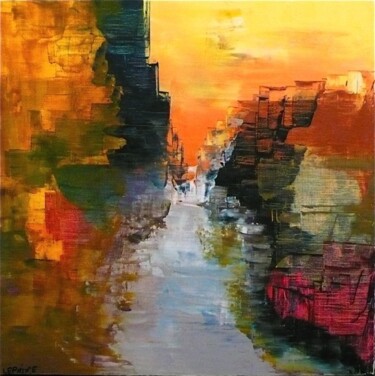 Peinture intitulée "CHAYENNE" par Edwige Leprin, Œuvre d'art originale, Huile