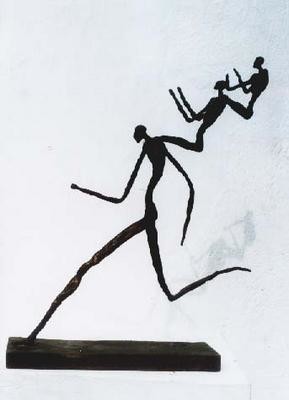 Sculpture titled "The Runner" by Ahmed Al Safi, Original Artwork, Metals