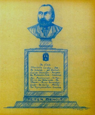 Tekening getiteld "Peter Benoit" door Paul Gosselin, Origineel Kunstwerk, Anders