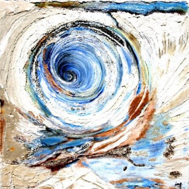 Painting titled "Tourbillon Temporel" by Cel Ine, Original Artwork, Oil