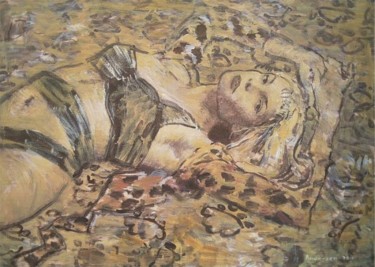 Painting titled "Yellow baby" by Robert Andersen, Original Artwork