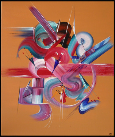 Peinture abstraite Harmonie Painting titled "Peinture abstraite…" by Martine Belfodil, Original Artwork, Acrylic