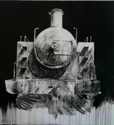 Dessin intitulée "Dévastée 2" par Marie-Odile Ginies, Œuvre d'art originale, Acrylique