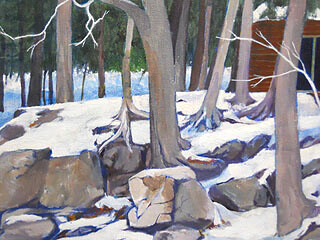 Ζωγραφική με τίτλο "Snow, Delta ON" από Bob Hudson, Αυθεντικά έργα τέχνης