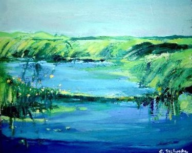 Peinture intitulée "Paysage" par Catherine Suchocka, Œuvre d'art originale