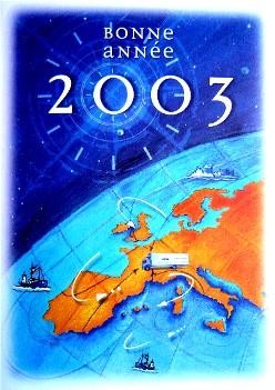 Dessin intitulée "Carte de Voeux'2003…" par Catherine Suchocka, Œuvre d'art originale