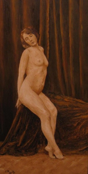 "Nudo d'epoca" Pittura intitolato ""Nudo d'epoca"" da Artepignato, Opera d'arte originale, Olio