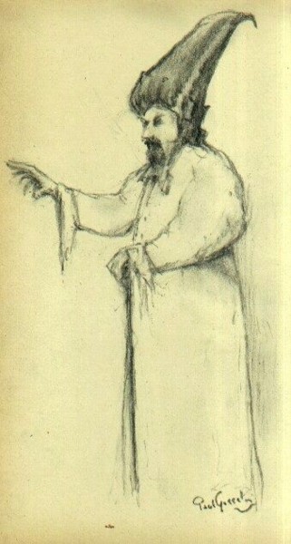 Tekening getiteld "De Ziener" door Paul Gosselin, Origineel Kunstwerk, Anders