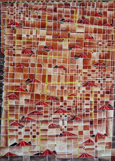 Painting titled "Partitura Sinfónica…" by Jose Carlos Sarmento, Original Artwork, Oil