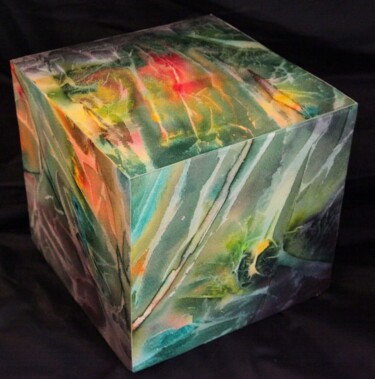 Cube "le feu au coeur du bois"