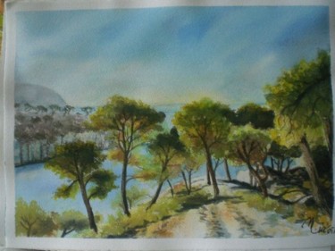 Painting titled "cassis" by Mickael Thébault, Original Artwork