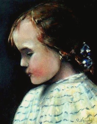 Tekening getiteld "Portret van een jon…" door Paul Gosselin, Origineel Kunstwerk, Anders