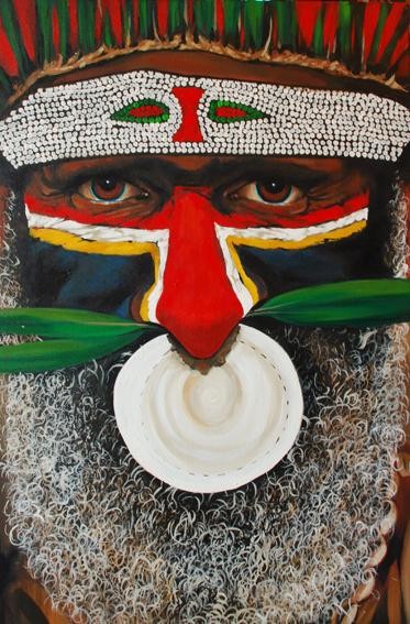 Painting titled "Highlander man - Pa…" by Penelope Casey, Original Artwork, Oil