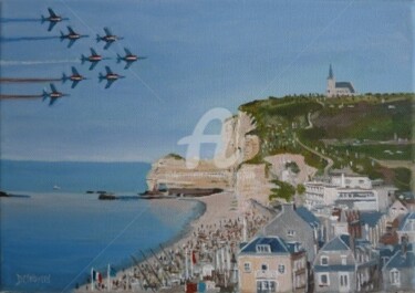 Peinture intitulée "Patrouille de Franc…" par Desnoyers, Œuvre d'art originale, Huile