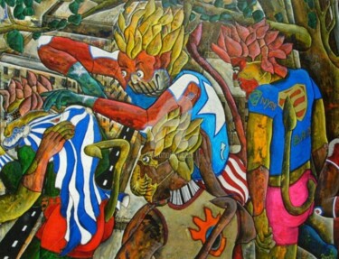 Peinture intitulée "L' ENVOL #2nyss" par Denis Michel (2nyss), Œuvre d'art originale, Huile
