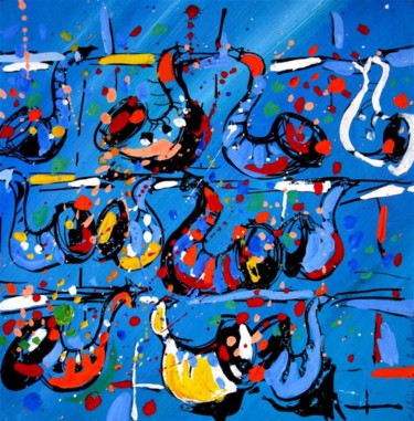 Peinture intitulée "LA MUSIQUE" par Catherine Suchocka, Œuvre d'art originale, Huile