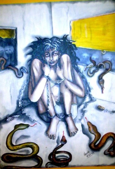 Painting titled "world is full of sn…" by Helene, Original Artwork