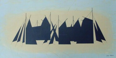 Peinture intitulée "Rêveries nocturnes" par Nyls  Eliot, Œuvre d'art originale, Acrylique Monté sur Châssis en bois
