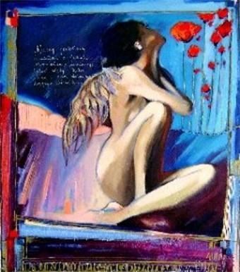 Peinture intitulée "Une femme...un ange…" par Catherine Suchocka, Œuvre d'art originale