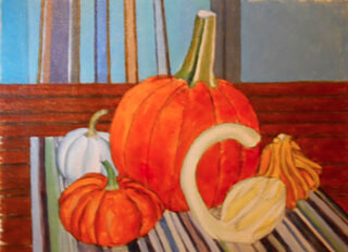 Ζωγραφική με τίτλο "Gourds" από Bob Hudson, Αυθεντικά έργα τέχνης