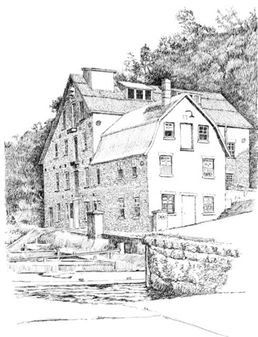 제목이 "Glenora Mill"인 그림 Bob Hudson로, 원작