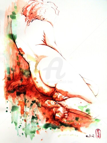 Drawing titled "Romantique" by Monick Bres, Original Artwork, Other