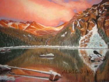 Peinture intitulée "Paysage d'hiver" par Jean-Marc Alric, Œuvre d'art originale, Huile