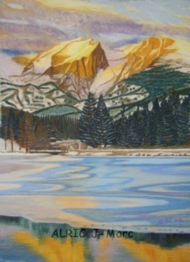 Peinture intitulée "Lumière de montagne" par Jean-Marc Alric, Œuvre d'art originale