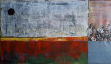 Painting titled "Black sun" by Erik Nordström, Original Artwork, Acrylic