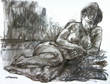 "fusain 50/65 2011 1…" başlıklı Resim Christian Rolland tarafından, Orijinal sanat, Diğer