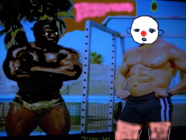 Digitale Kunst getiteld "LES HOMMES MUSCLES ." door Nicolas Malaize (Nicou), Origineel Kunstwerk