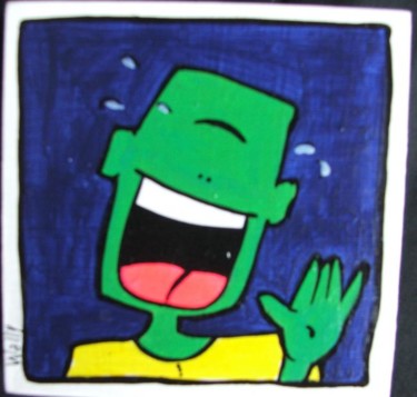Peinture intitulée "Rire" par Wally, Œuvre d'art originale