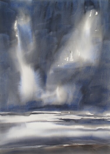 Peinture intitulée "Se tenir là, écoute…" par Muriel Buthier-Chartrain, Œuvre d'art originale