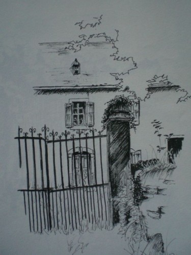 Dessin intitulée "la bastide 2" par Mickael Thébault, Œuvre d'art originale