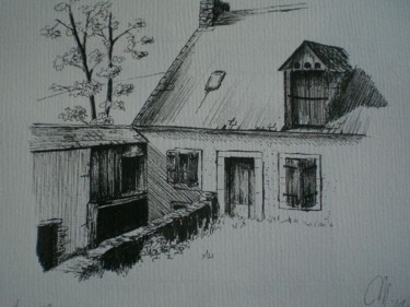 Dessin intitulée "los arribes" par Mickael Thébault, Œuvre d'art originale