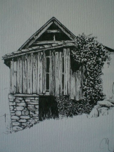 Dessin intitulée "mauvezin3" par Mickael Thébault, Œuvre d'art originale
