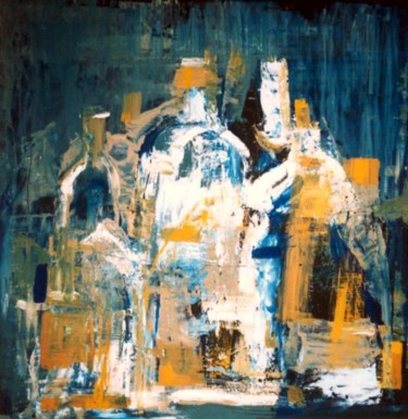 Painting titled "Первый снег" by Lidiia Kuznetsova, Original Artwork