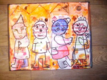 Peinture intitulée "PUR JUS D'ORANGE DE…" par Nicolas Malaize (Nicou), Œuvre d'art originale
