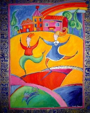 Peinture intitulée "Ensemble" par Catherine Suchocka, Œuvre d'art originale