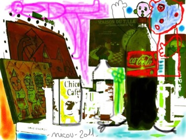 Digital Arts titled "LA BOUTEILLE DE COC…" by Nicolas Malaize (Nicou), Original Artwork