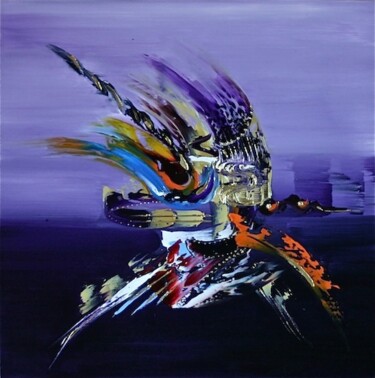 Peinture intitulée "Coiffe indienne" par Sophie Sirot, Œuvre d'art originale, Huile