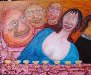 Painting titled "Tronches de verniss…" by Gerrit Gerard Visser, Original Artwork