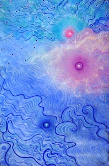 Painting titled "FLOWERS IN A DRAGON…" by Artur Pashkov, Original Artwork, Oil