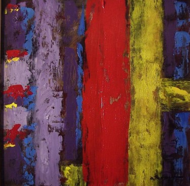 Peinture intitulée "Bleu 7" par Guy Benson, Œuvre d'art originale, Huile