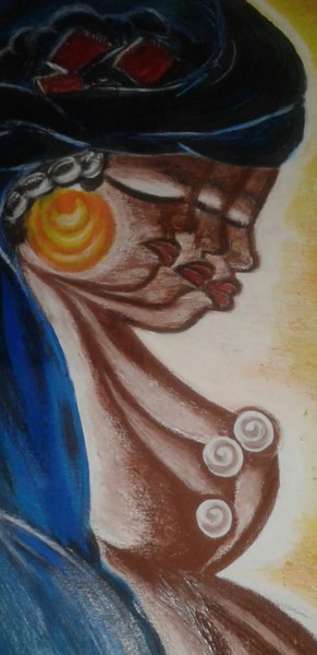 Peinture intitulée "Yayes" par Smal, Œuvre d'art originale, Pastel