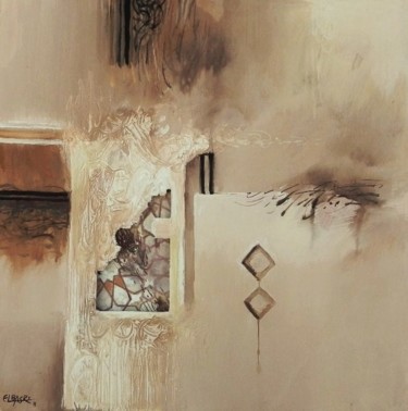 绘画 标题为“Acrylique (bas-reli…” 由Fouzi El Basri, 原创艺术品, 油