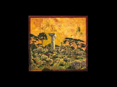 Malerei mit dem Titel "Taula Menorquina" von Oleos Heiko, Original-Kunstwerk, Öl